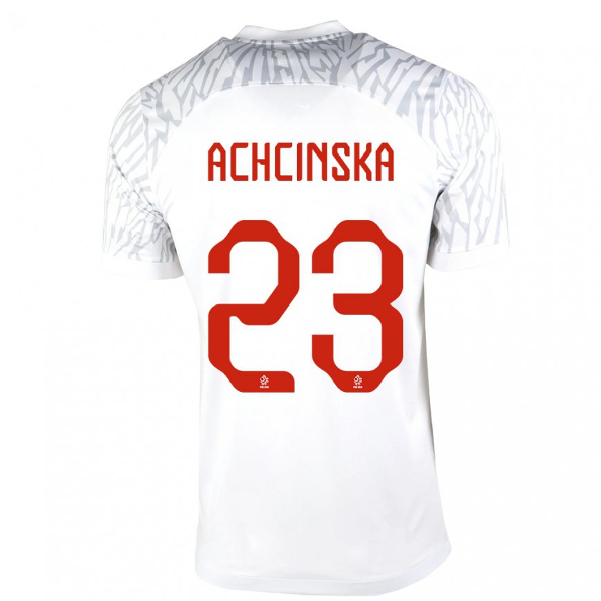 キッズポーランドアドリアナ・アクシンスカ#23白ホームシャツ22-24ジャージー