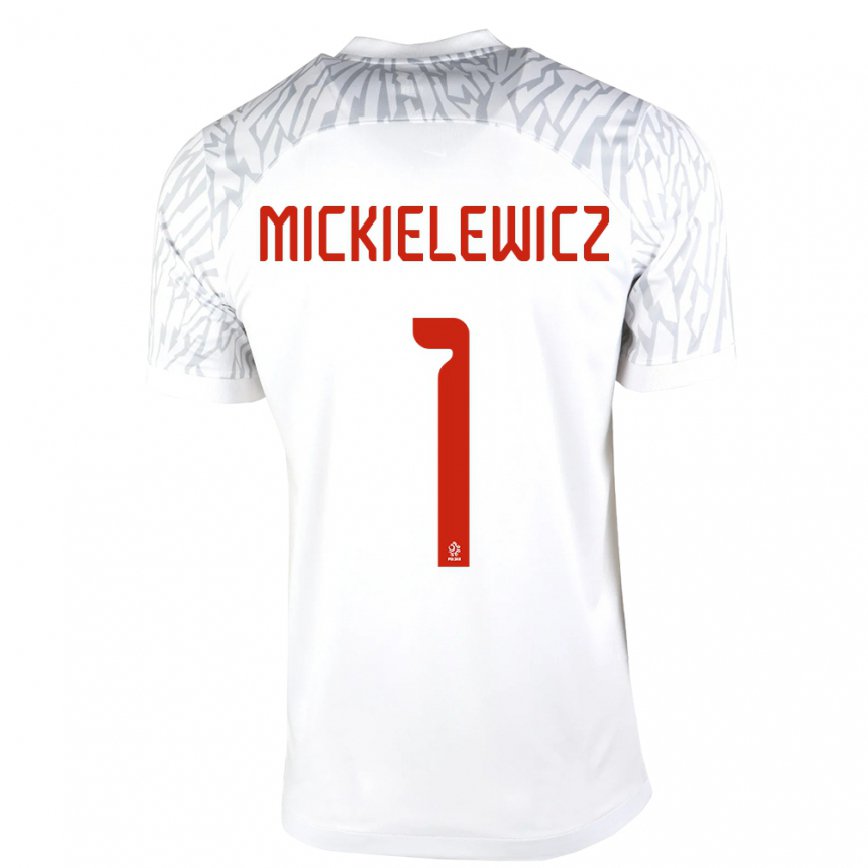 キッズポーランドアレクサンダー・ミキエレヴィッチ#1白ホームシャツ22-24ジャージー