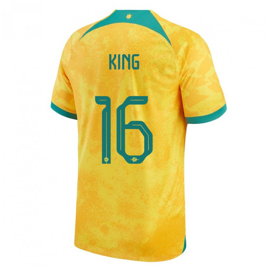 キッズオーストラリアジョエル・キング#16ゴールデンホームシャツ22-24ジャージー