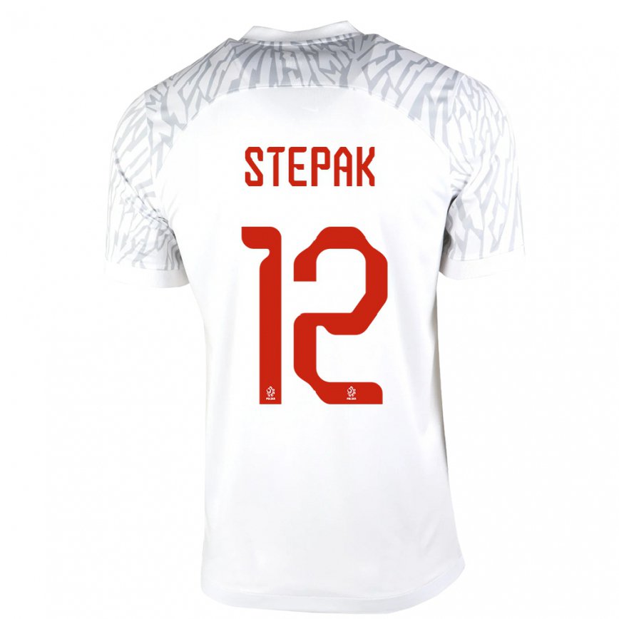 キッズポーランドヤクブ・ステパック#12白ホームシャツ22-24ジャージー