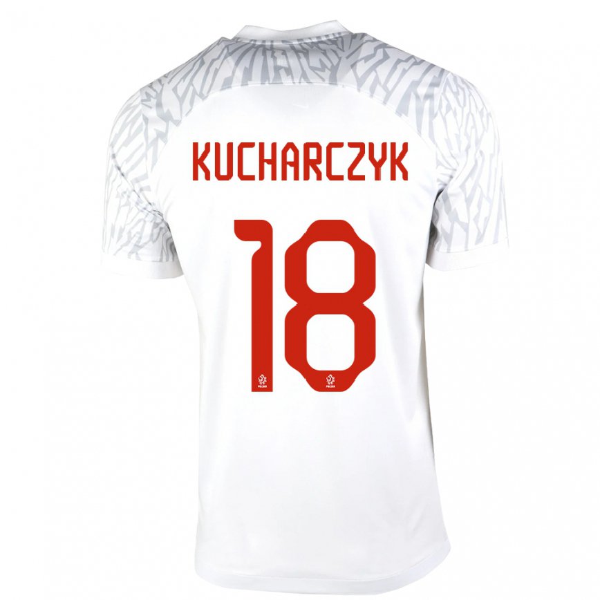 キッズポーランドフィリップ・クチャルチク#18白ホームシャツ22-24ジャージー