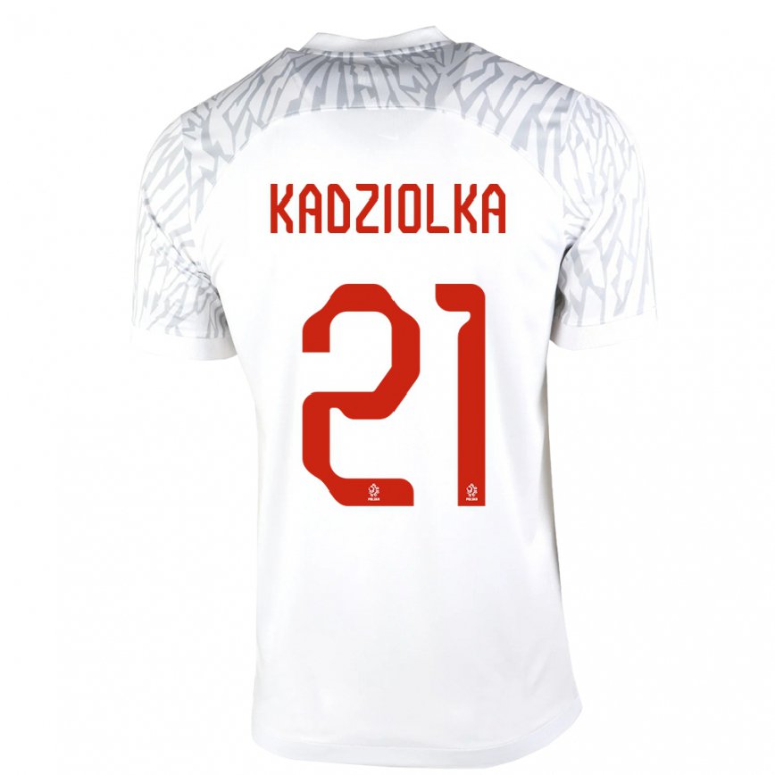 キッズポーランドシモン・カジョルカ#21白ホームシャツ22-24ジャージー