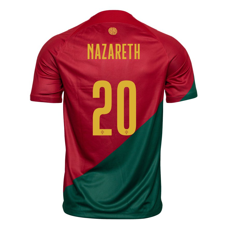 キッズポルトガルフランシスカ・ナザレス#20赤、緑ホームシャツ22-24ジャージー