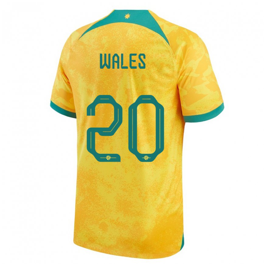 キッズオーストラリアラクラン・ウェールズ#20ゴールデンホームシャツ22-24ジャージー