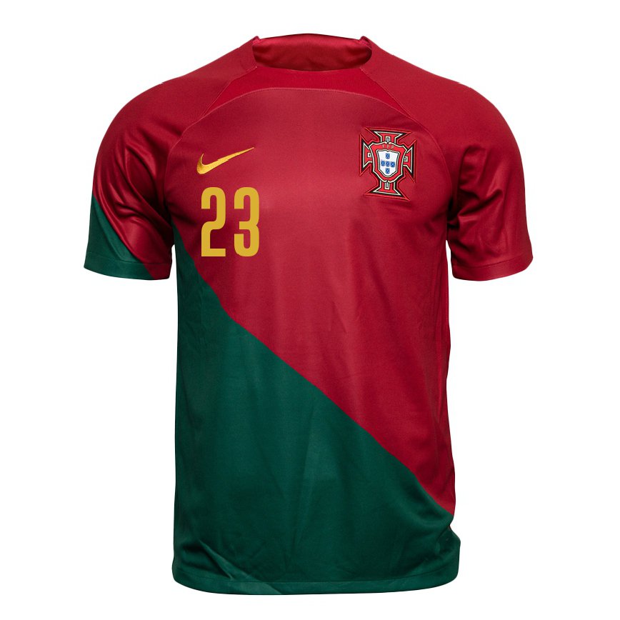 キッズポルトガルアフォンソ・ソウザ#23赤、緑ホームシャツ22-24ジャージー