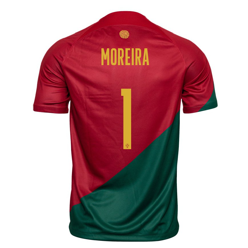 キッズポルトガルアンドレ・モレイラ#1赤、緑ホームシャツ22-24ジャージー