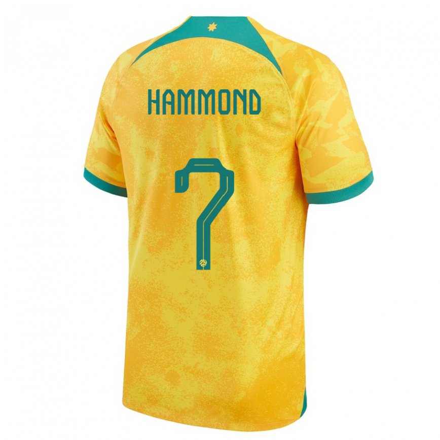 キッズオーストラリアトリスタン・ハモンド#7ゴールデンホームシャツ22-24ジャージー