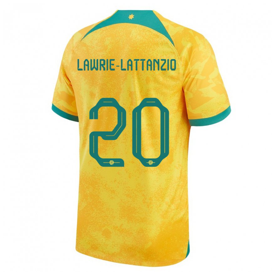 キッズオーストラリアルイス・ローリー・ラタンツィオ#20ゴールデンホームシャツ22-24ジャージー