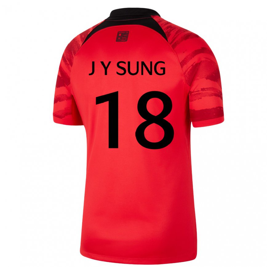 キッズ大韓民国ソン・ジンヨン#18赤、黒ホームシャツ22-24ジャージー