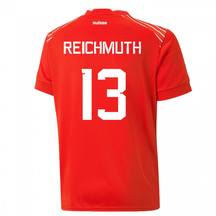 キッズスイスミゲル・ライヒムース#13赤ホームシャツ22-24ジャージー