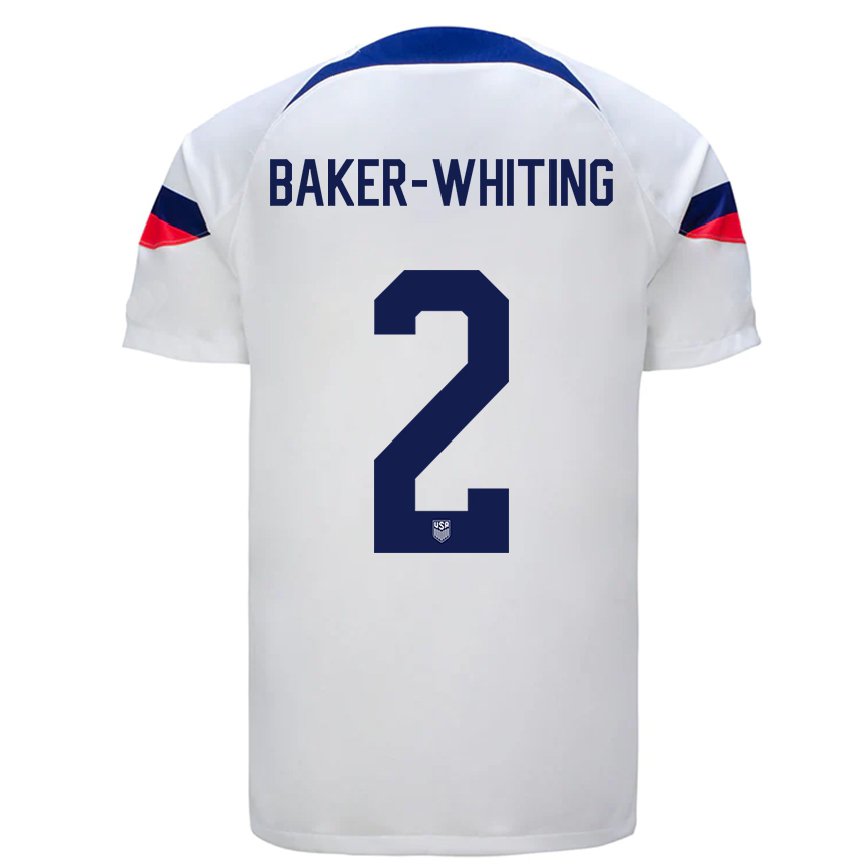 キッズアメリカ合衆国リード・ベイカー・ホワイティング#2白ホームシャツ22-24ジャージー