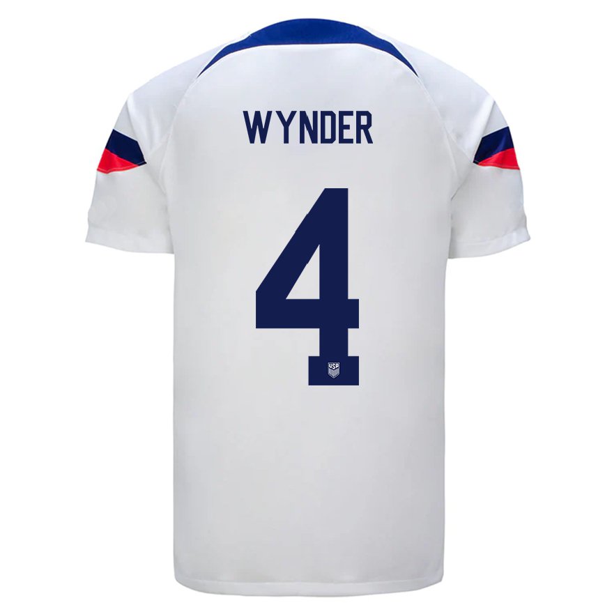 キッズアメリカ合衆国ジョシュア・ウィンダー#4白ホームシャツ22-24ジャージー
