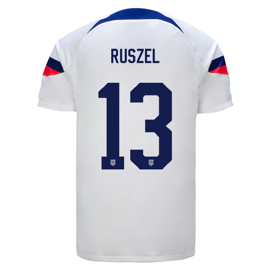 キッズアメリカ合衆国マルセル・ラッセル#13白ホームシャツ22-24ジャージー