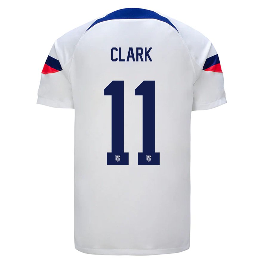 キッズアメリカ合衆国ケイデン・クラーク#11白ホームシャツ22-24ジャージー