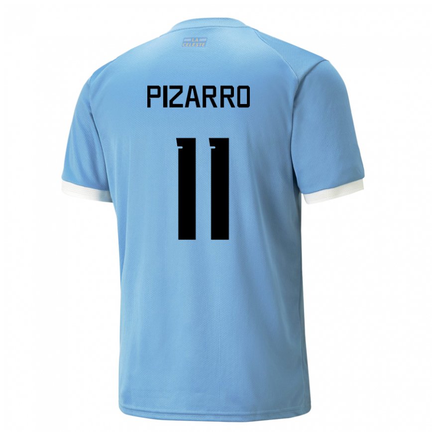 キッズウルグアイエスペランサ・ピサーロ#11青いホームシャツ22-24ジャージー