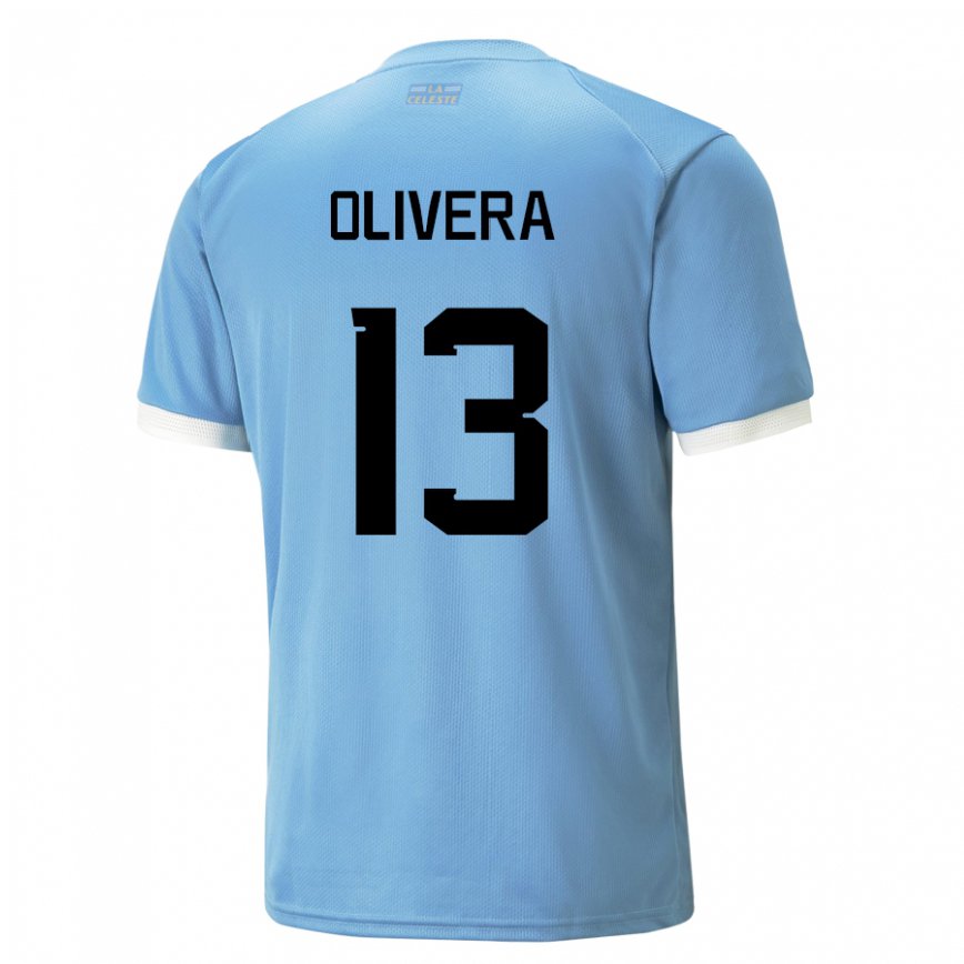 キッズウルグアイソフィア・オリベラ#13青いホームシャツ22-24ジャージー
