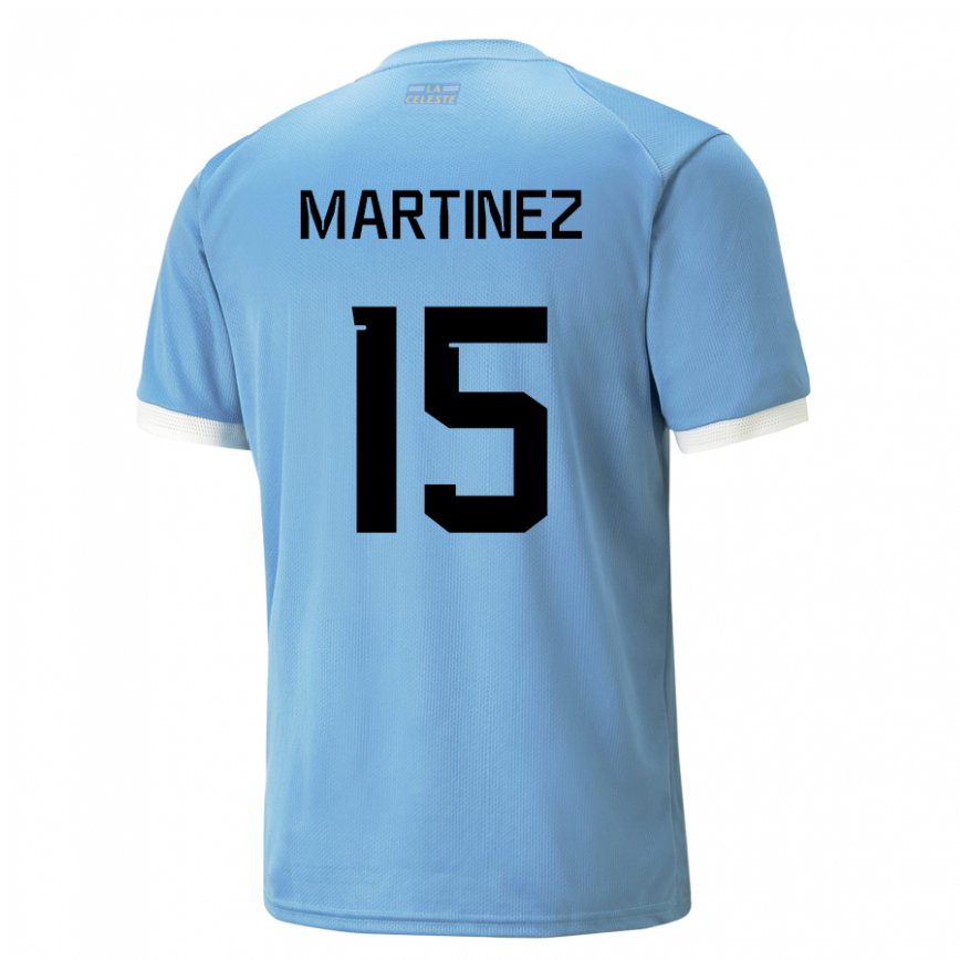 キッズウルグアイロシオ・マルティネス#15青いホームシャツ22-24ジャージー
