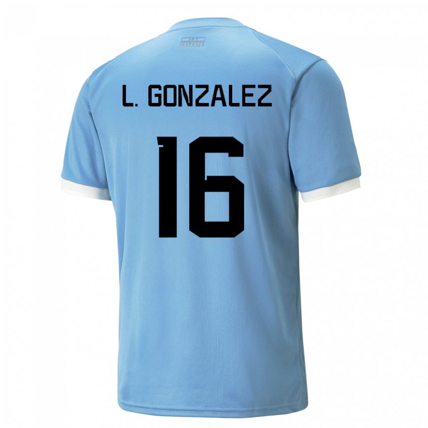 キッズウルグアイロレーナ・ゴンザレス#16青いホームシャツ22-24ジャージー
