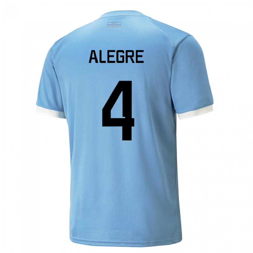 キッズウルグアイイグナシオ・アレグレ#4青いホームシャツ22-24ジャージー