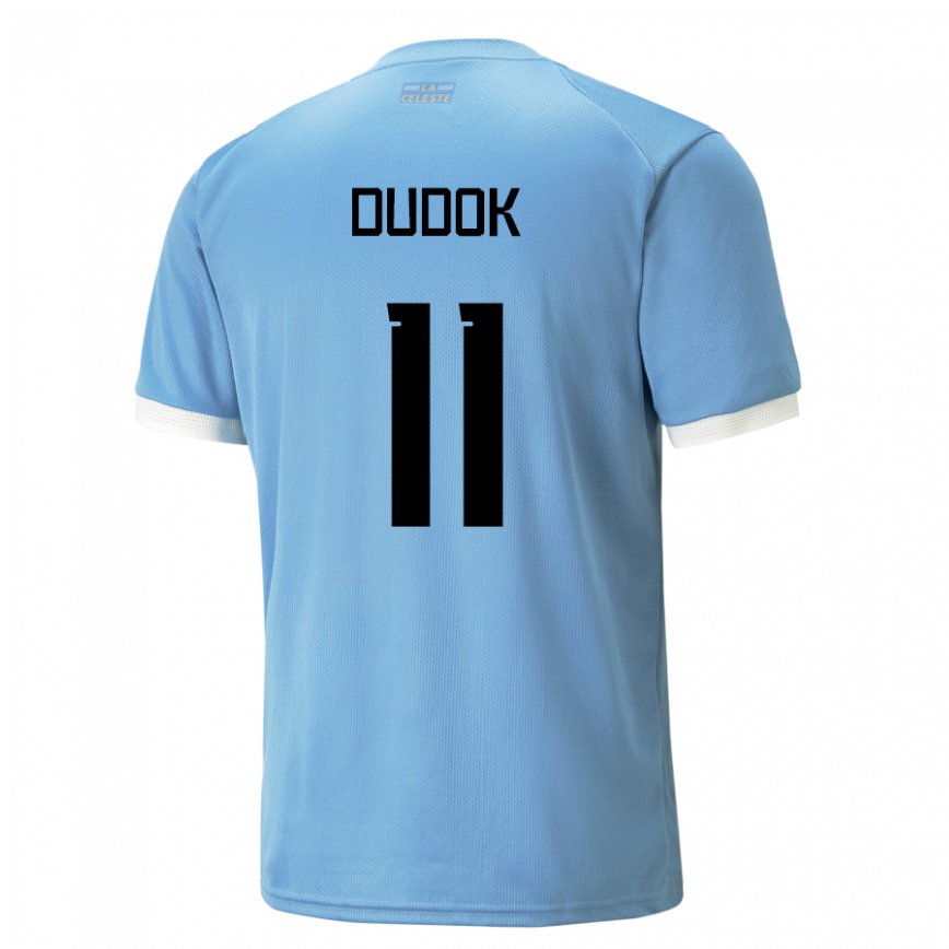 キッズウルグアイロドリゴ・ドゥドック#11青いホームシャツ22-24ジャージー