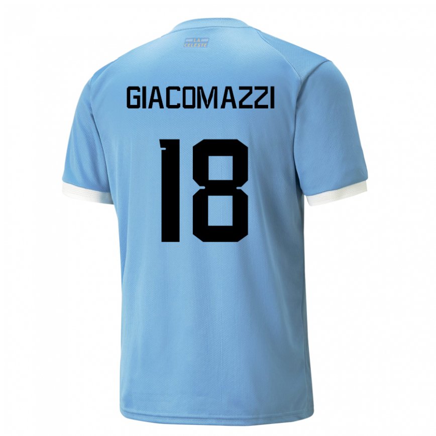 キッズウルグアイセバスチャン・ジャコマッツィ#18青いホームシャツ22-24ジャージー