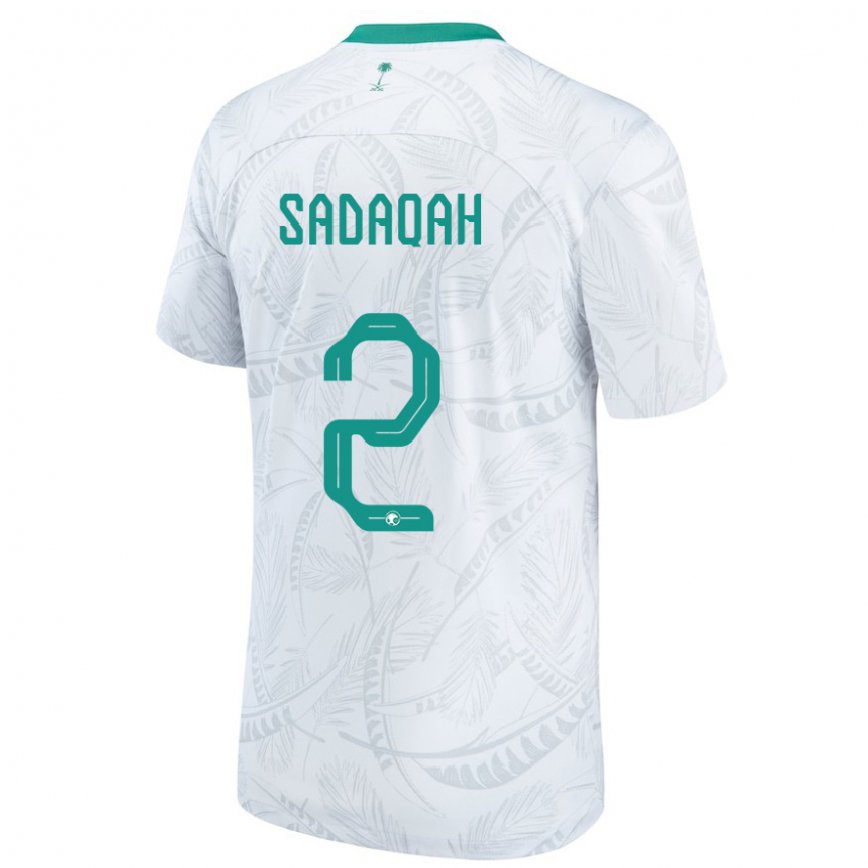 キッズサウジアラビアバヤン・サダカ#2白ホームシャツ22-24ジャージー