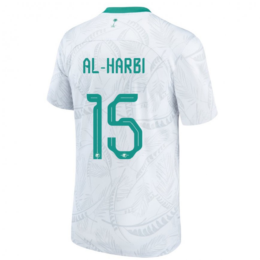 キッズサウジアラビアマシャエル・アル・ハルビ#15白ホームシャツ22-24ジャージー