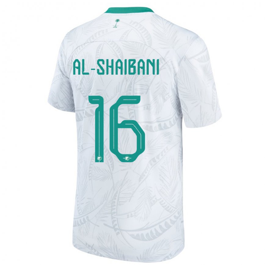 キッズサウジアラビアアスラル・アル・シャイバニ#16白ホームシャツ22-24ジャージー