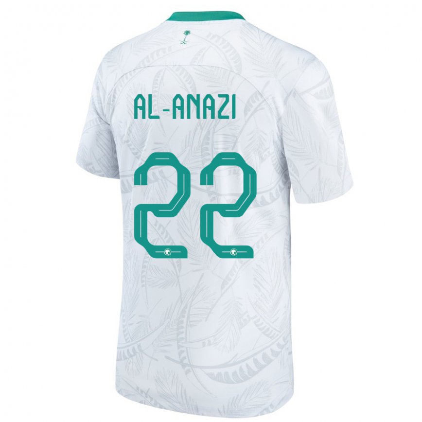 キッズサウジアラビアラマ・アル・アナジ#22白ホームシャツ22-24ジャージー