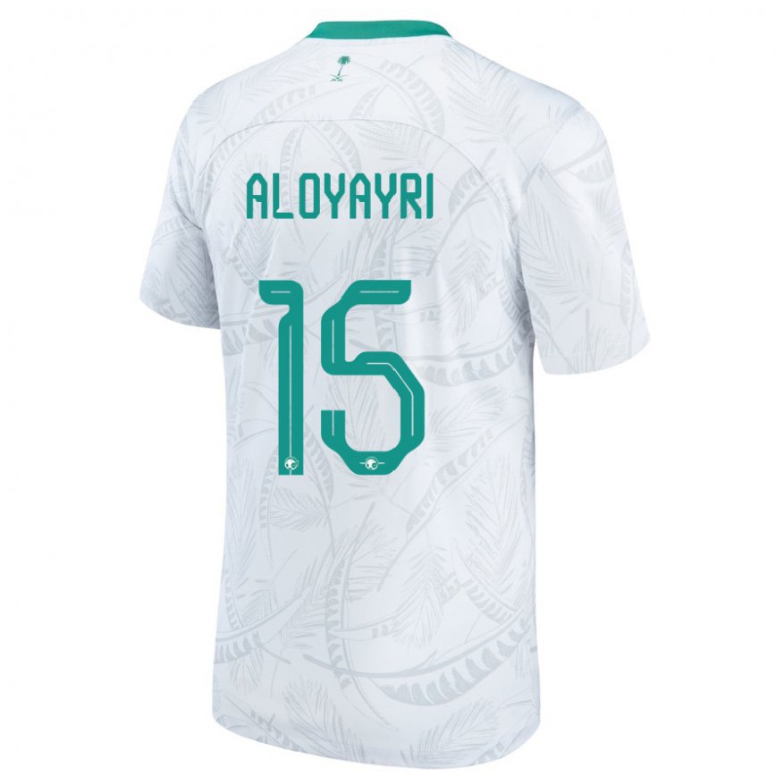 キッズサウジアラビアアブドゥルマリク・アロヤイリ#15白ホームシャツ22-24ジャージー