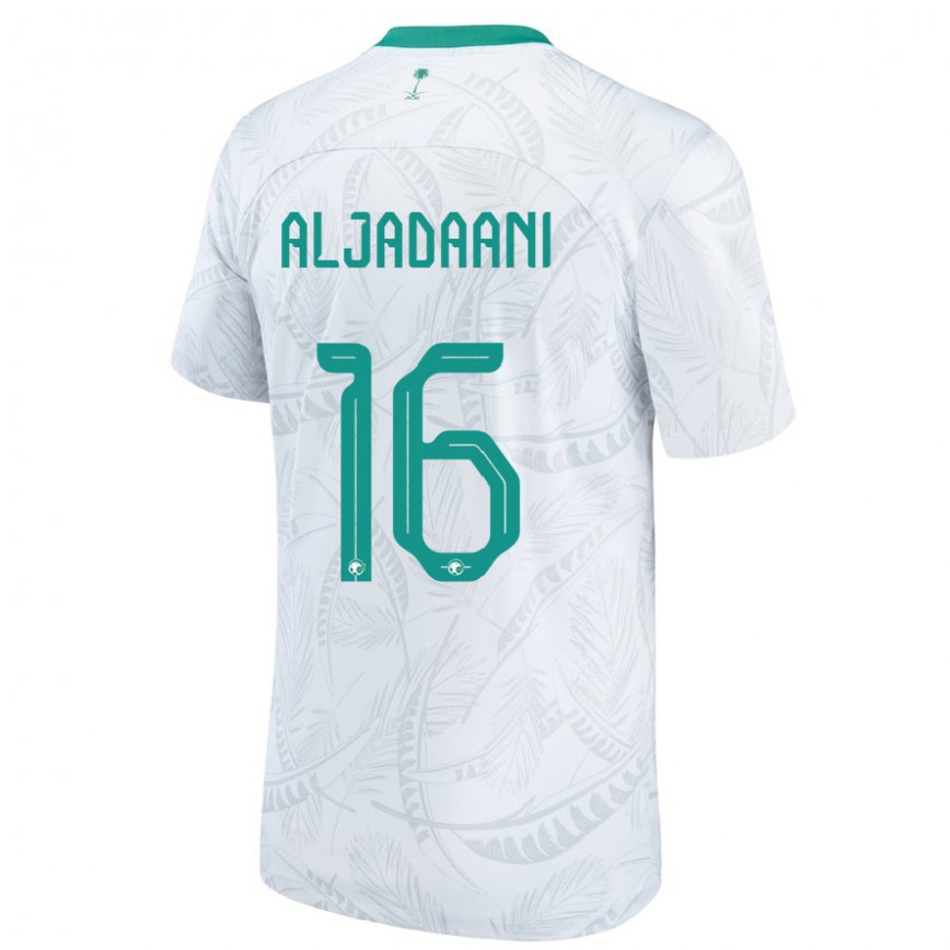 キッズサウジアラビアナワフ・アルジャダーニ#16白ホームシャツ22-24ジャージー