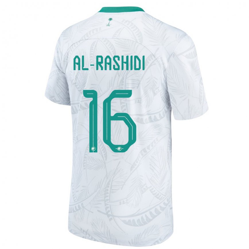 キッズサウジアラビアモハメド・アル・ラシディ#16白ホームシャツ22-24ジャージー
