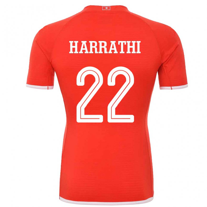 キッズチュニジアナイラ・ハラティ#22赤ホームシャツ22-24ジャージー