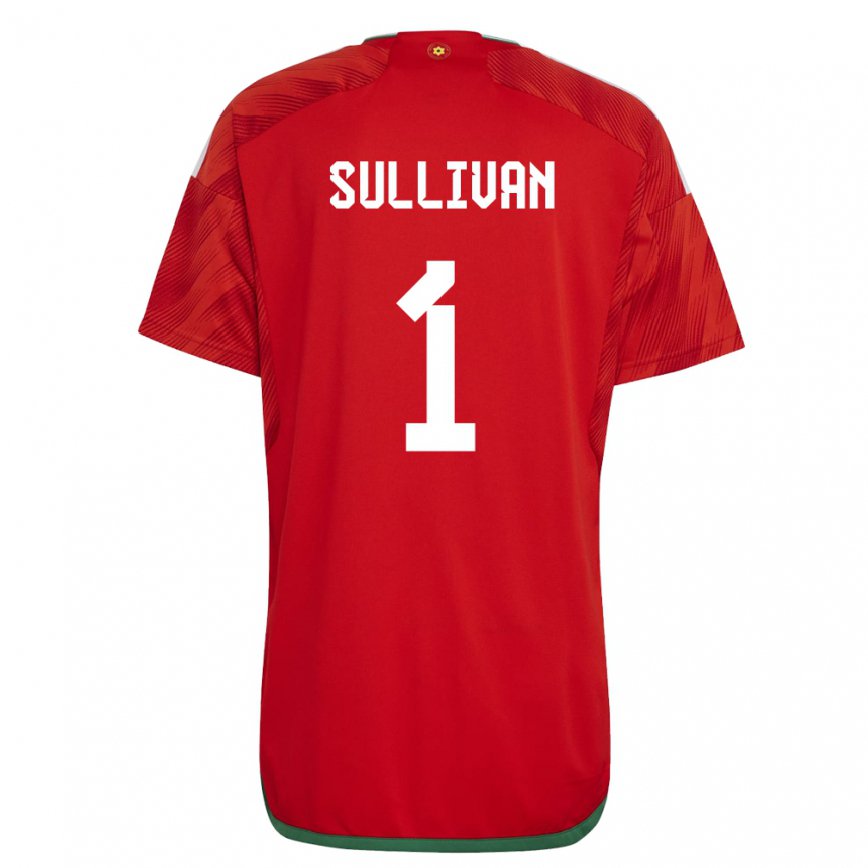 キッズウェールズローラ・オ・サリバン#1赤ホームシャツ22-24ジャージー