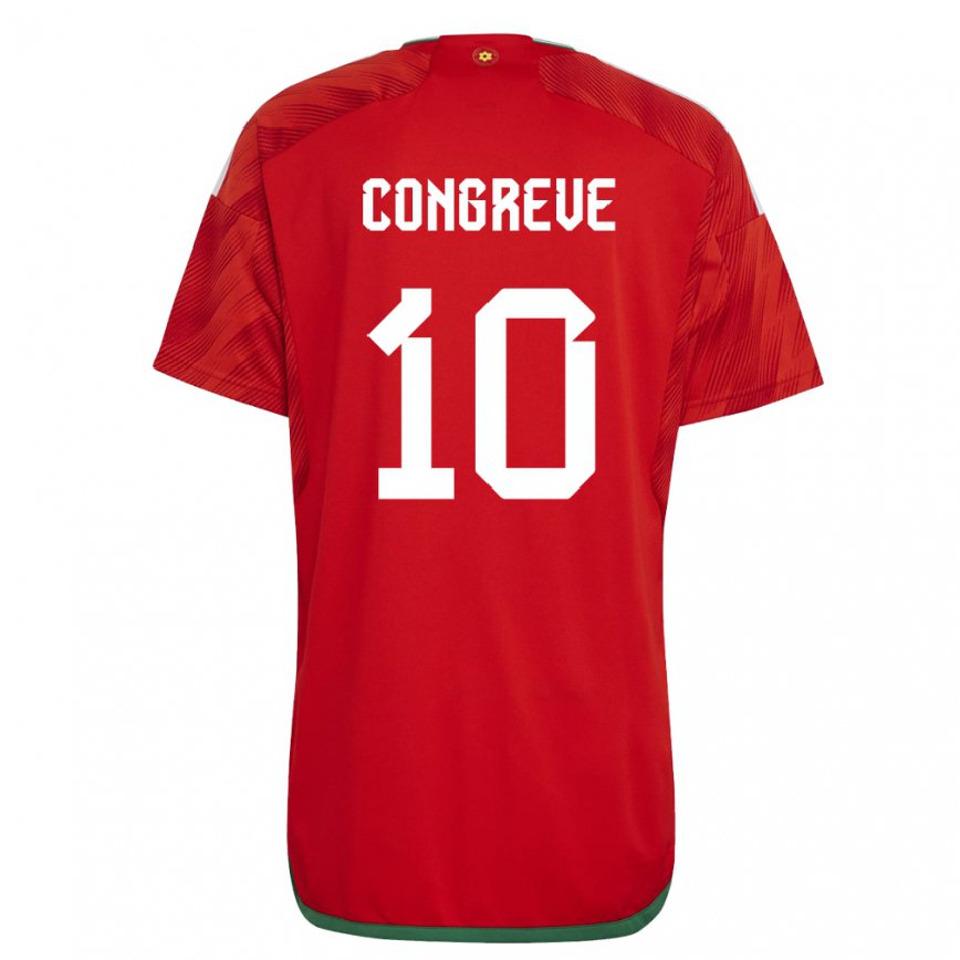 キッズウェールズキャメロン・コングリーヴ#10赤ホームシャツ22-24ジャージー