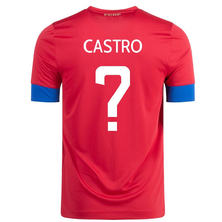 キッズコスタリカマティアス・カストロ#0赤ホームシャツ22-24ジャージー