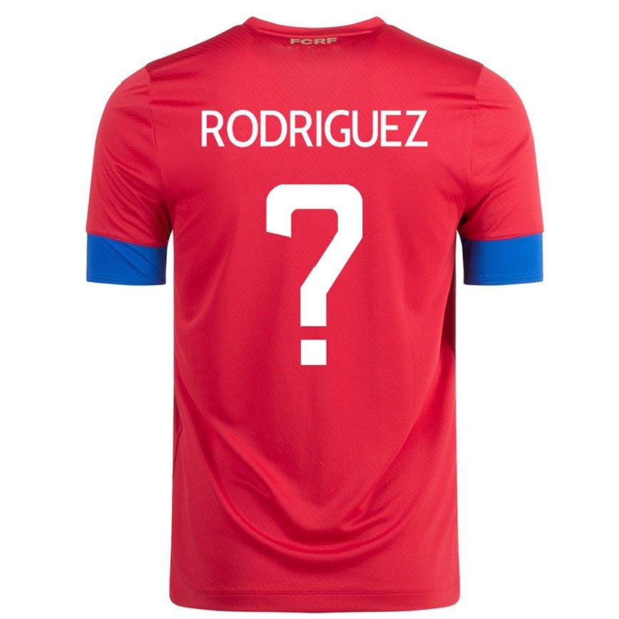 キッズコスタリカブラッドリー・ロドリゲス#0赤ホームシャツ22-24ジャージー