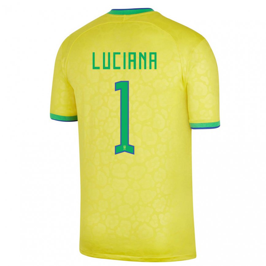 キッズブラジルルシアナ#1黄色ホームシャツ22-24ジャージー