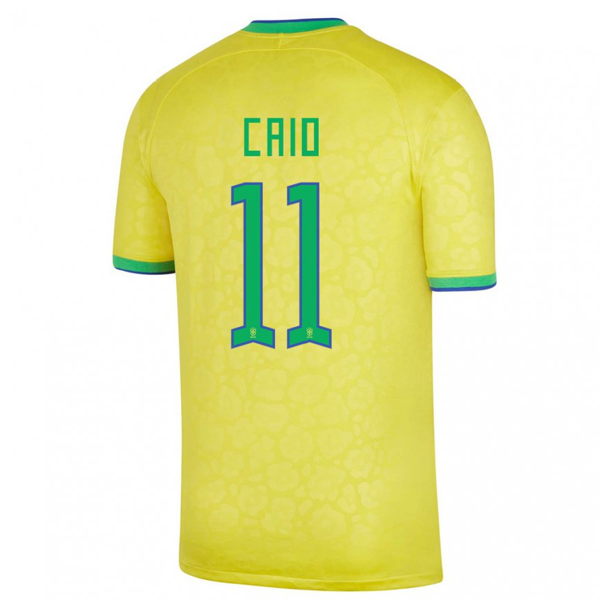 キッズブラジルカイオ#11黄色ホームシャツ22-24ジャージー