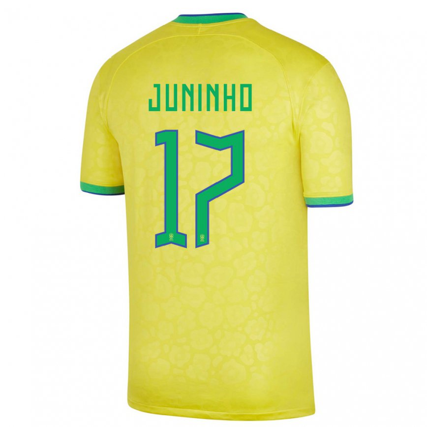 キッズブラジルジュニーニョ・ペルナンブカーノ#17黄色ホームシャツ22-24ジャージー
