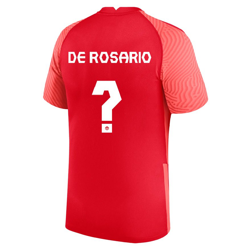 キッズカナダアディサ・デ・ロザリオ#0赤ホームシャツ22-24ジャージー