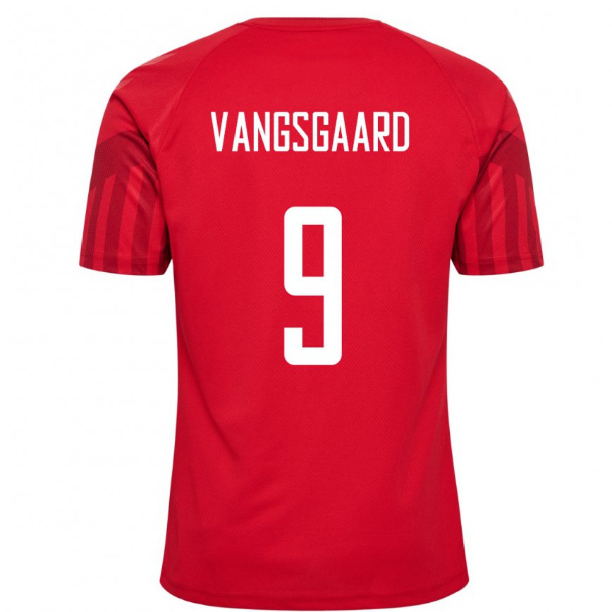 キッズデンマークアマリー・ヴァンスガード#9赤ホームシャツ22-24ジャージー