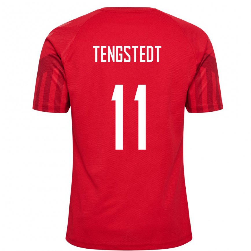 キッズデンマークキャスパー・テングシュテット#11赤ホームシャツ22-24ジャージー