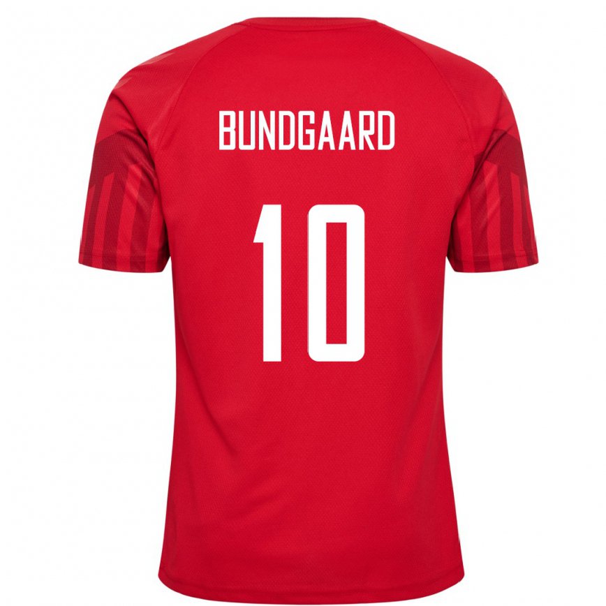 キッズデンマークフィリップ・バンドガード#10赤ホームシャツ22-24ジャージー