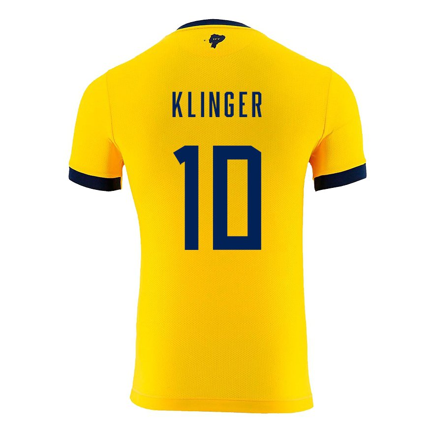 キッズエクアドルホセ・クリンガー#10黄色ホームシャツ22-24ジャージー