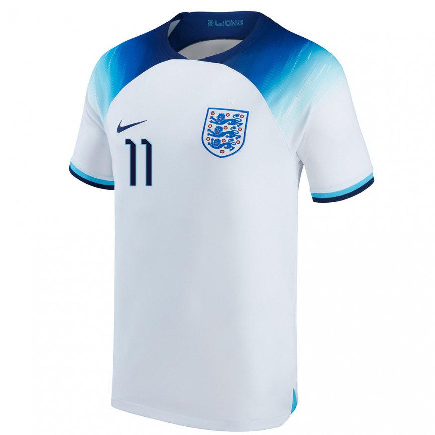 キッズイングランドクロエ・ケリー#11白青ホームシャツ22-24ジャージー