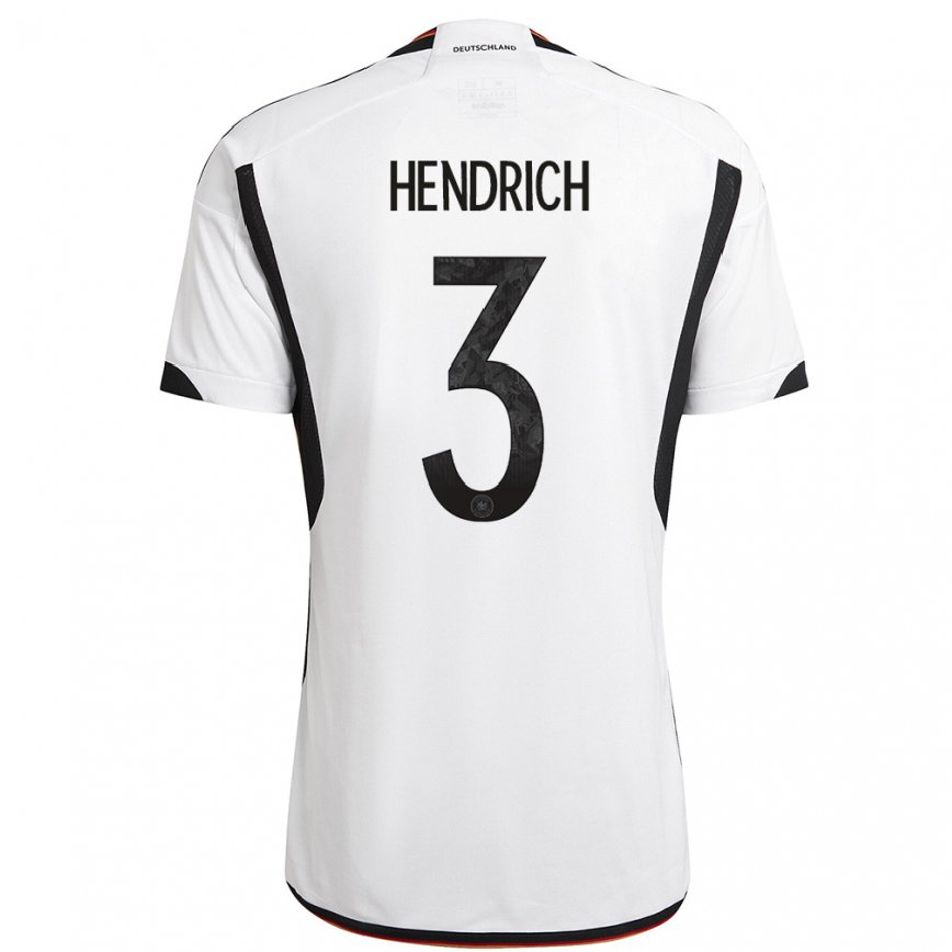 キッズドイツキャスリン・ヘンドリッヒ#3白黒ホームシャツ22-24ジャージー