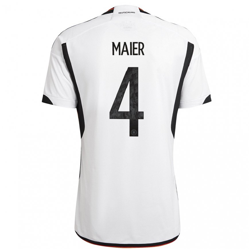 キッズドイツレオニー・マイヤー#4白黒ホームシャツ22-24ジャージー