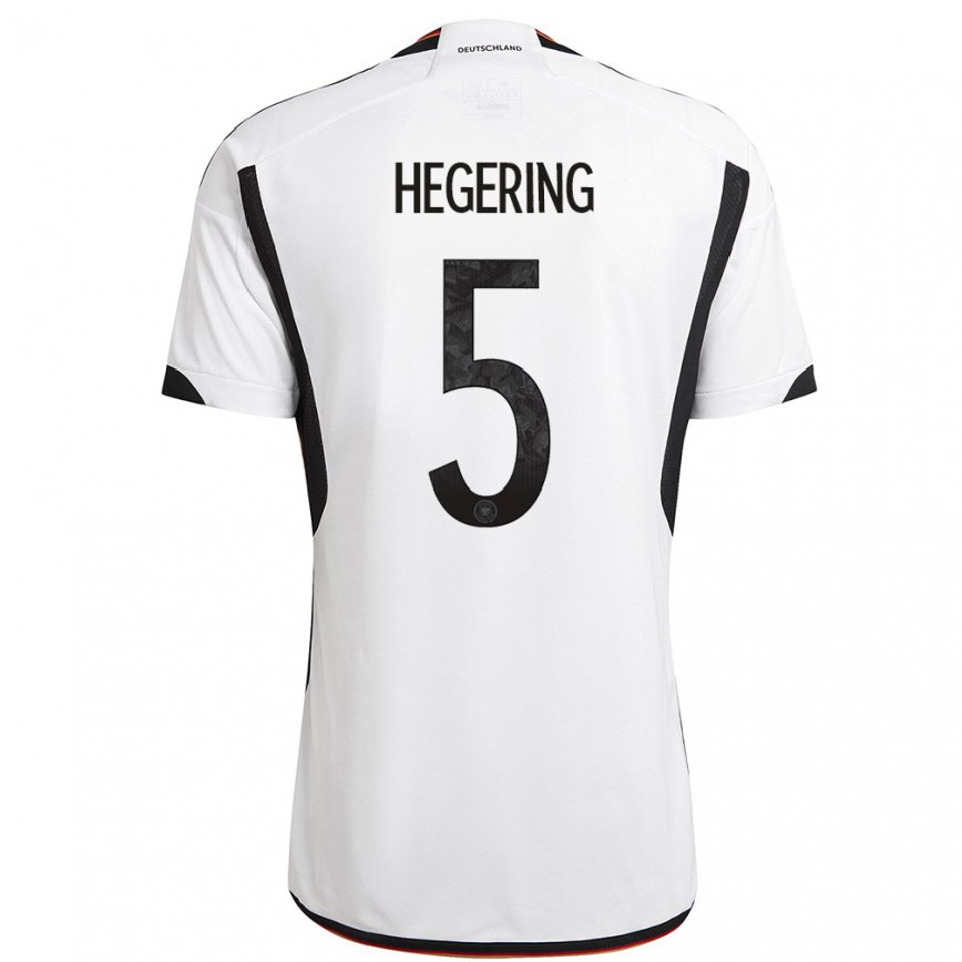 キッズドイツマリーナ・ヘゲリング#5白黒ホームシャツ22-24ジャージー