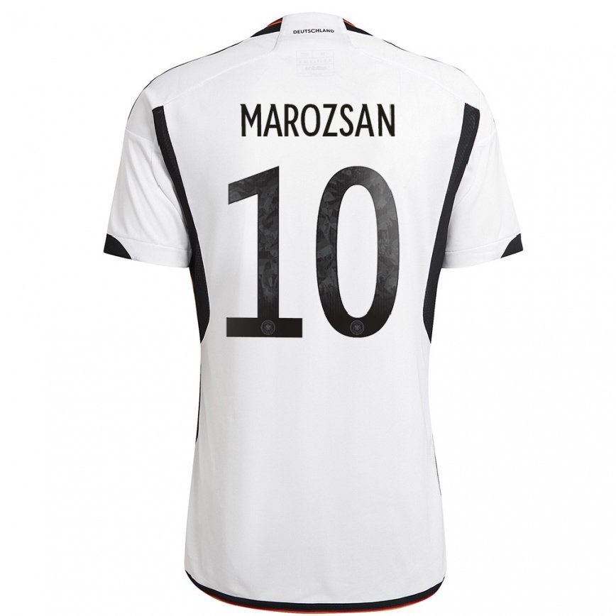 キッズドイツジェニファー・マロジャン#10白黒ホームシャツ22-24ジャージー